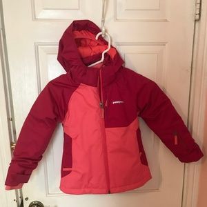 Patagonia Girls Pink Snowbelle Winter Coat 5  6 xs